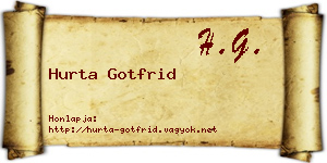 Hurta Gotfrid névjegykártya